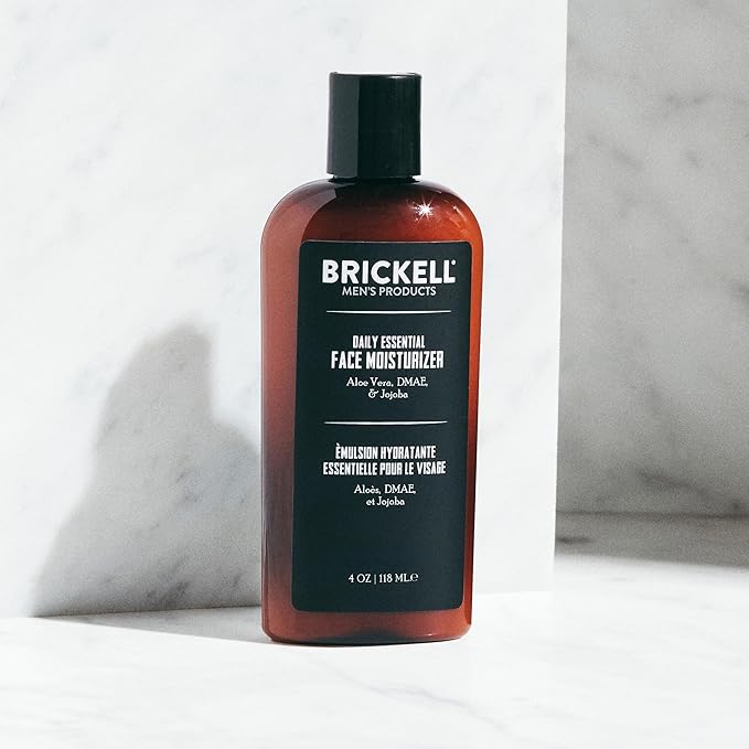 Brickell Men's Daily Advanced Face Care Routine II, Activated Charcoal Facial Cleanser, Facial Scrub, Face Moisturizer Lotion, Natural and Organic, Scented