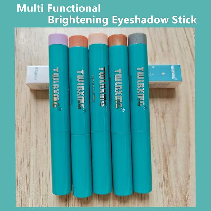 Eyeshadow Stick Eye Shadow Brightener Stick Eyeliner Pencil Cream Shimmer Glitter Smooth Eyeshadow Stick Pencil Nude Korea Primer Highlighter Natural Waterproof Long Lasting Rose Gold Shimmer # 03