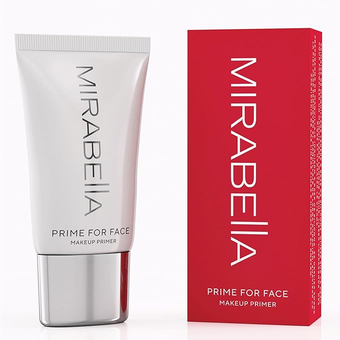 Mirabella Prime for Face, Makeup Primer, Weightless Silicone Primer with Vitamin E Preps, Perfects & Protects for Flawless Makeup Application, Silky Smooth Base for Foundation for All Skin Types