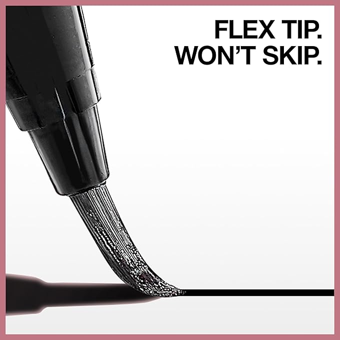 Maybelline Hyper Easy Liquid Pen No-Skip Eyeliner, Satin Finish, Waterproof Formula, Pitch Black, 0.018 Fl Oz