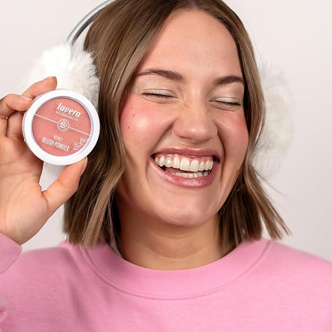 lavera Velvet Blush Powder - Pink Orchid 02 - pink - almond oil & vitamin E - shimmering - velvety texture (1 x 5g)