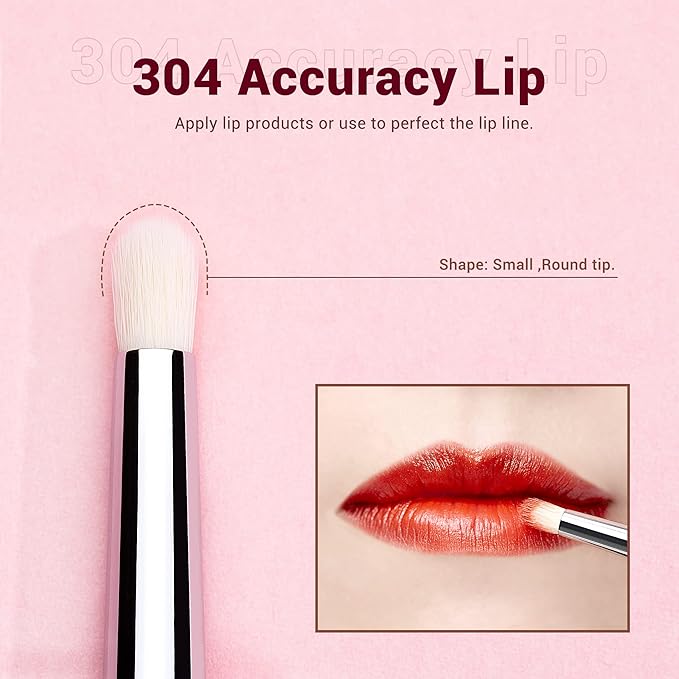 Jessup Lip Brush Set, Professional Lip Makeup Brushes for Lipstick Streak-Free Contour Define and Accentuate, Premium Synthetic Hair, 5pcs T325