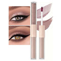 Rosy Brown Liquid Eyeshadow Matte Double Ended Glitter Metallic Eyeshadow Pencil Primer Base Quick Drying Waterproof Long Lasting Highlight Stick Shadow Pen Eye Makeup (#1)
