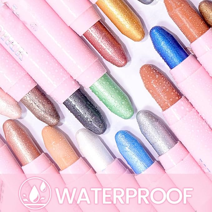 Kaely 2in1 Cream Eye Shadow Brightener Sticks for Eyes, Pencil Eyeshadow Applicator Stick Waterproof Pigmented, Eye Shadow Palette Highlighter Makeup, sombras para ojos, 36 Mauve taupe Shimmer