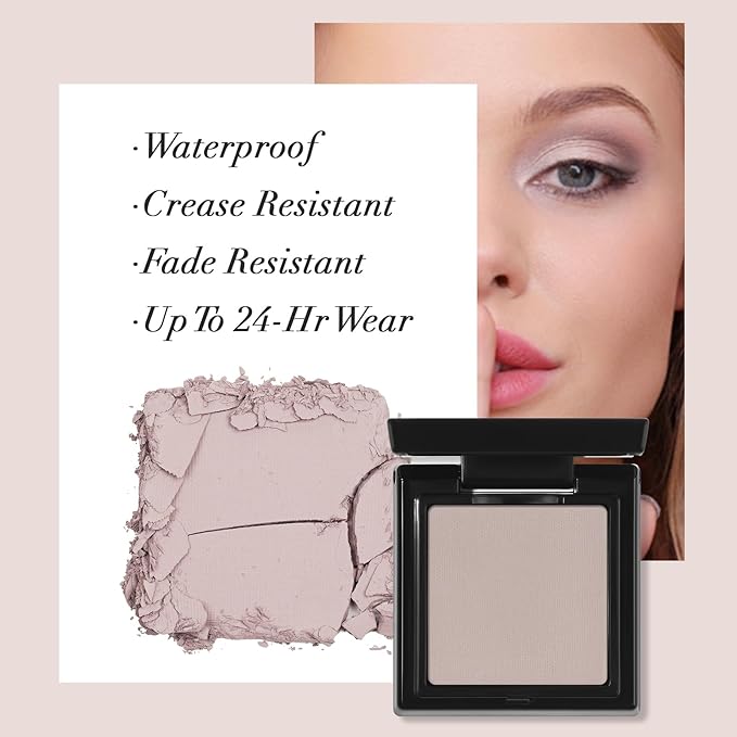 UCANBE Misty Mauve Single Eyeshadow Palette, Neutral Matte Mini Eye Shadow Powder, Highly Pigmented Professional Long-Lasting Waterproof Makeup Pallet