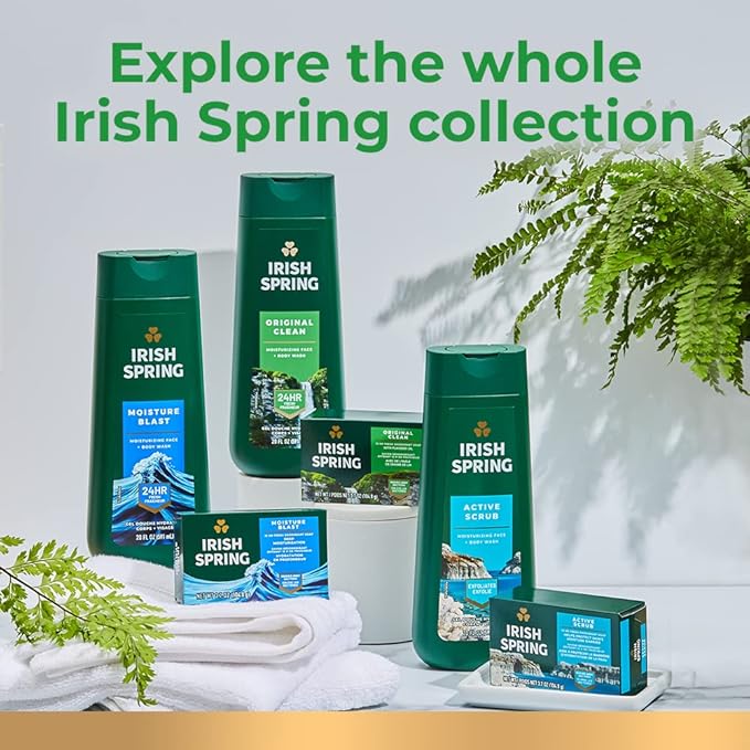 Irish Spring Moisture Blast Body Wash, 30 Oz Pump (Pack of 2)