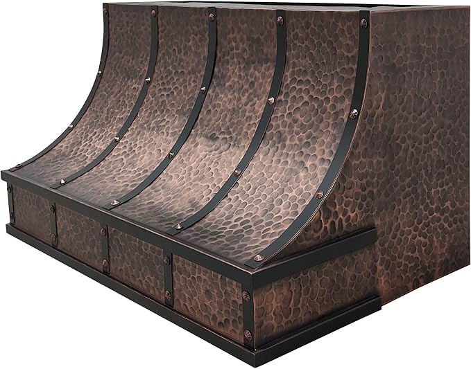 CT Copper Tailor Sloped Copper Vent Hood Island Mount, 1150 CFM Exhaust Fan - Image 3
