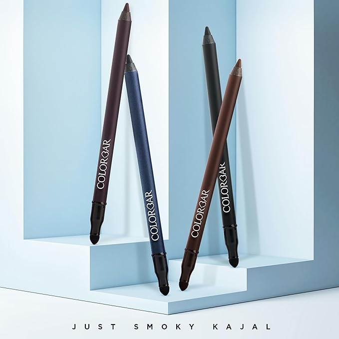 Colorbar Just Smoky Eye Pencil - Eyeliner Pencil with Built-in Smudger - Waterproof Formula - Matte Finish - 006 Just Brown - 0.04 oz