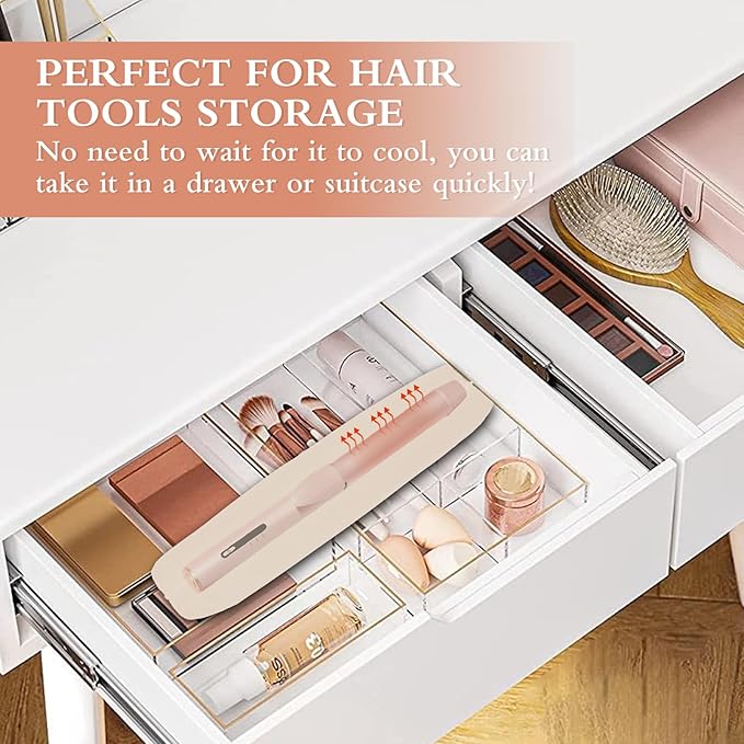 Professional Hot Hair Tools Organizer Bag Portable Travel Heat Resistant Storage Case Pouch for Curling Irons, Flat Irons, Hair Straightener and Styling Tools(17.7" x 3.2"x 3.2")
