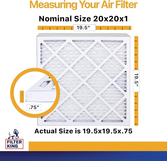 Filter King 20x20x1 Air Filter | 4-PACK | MERV 13 HVAC Pleated A/C Furnace - Image 2
