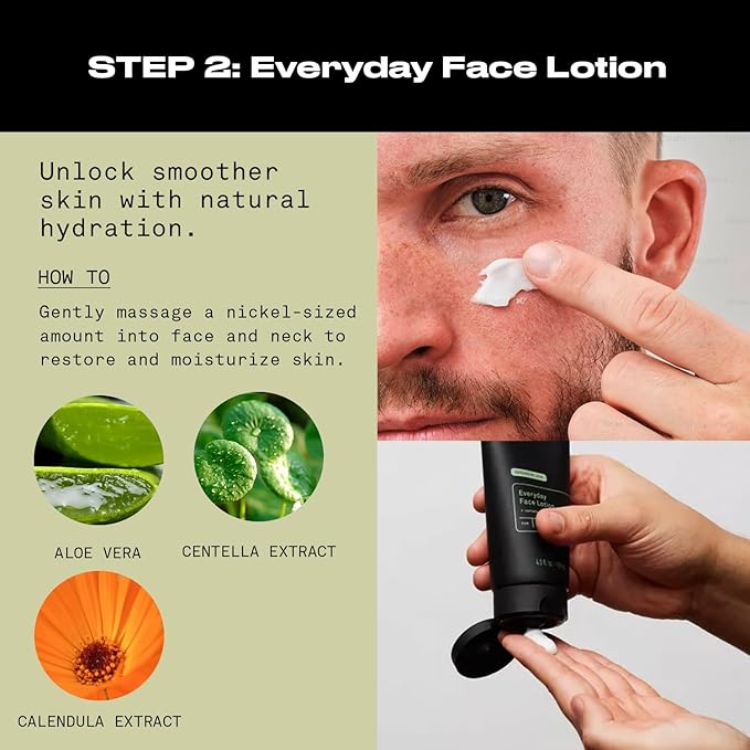 Hawthorne Deep Exfoliating Men’s Skin Care Kit. Exfoliating Men’s Facial Care Kit With Charcoal Face Wash Cleanser and Everyday Face Lotion For Normal to Oily Skin. Natural, Non-Toxic. 4 Fl. Oz. Each.