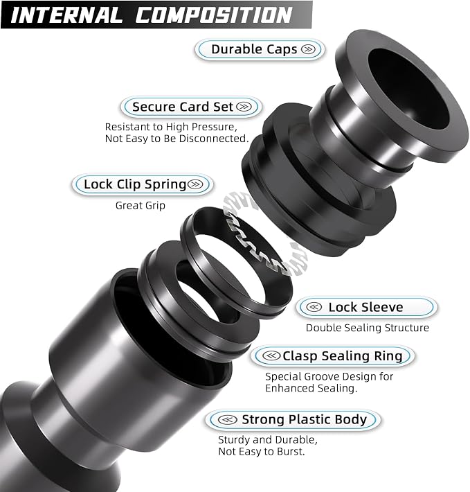 30 Pack Quick Connect 1/4" Drip Irrigation Elbow Coupling Connector, Universal - Image 3