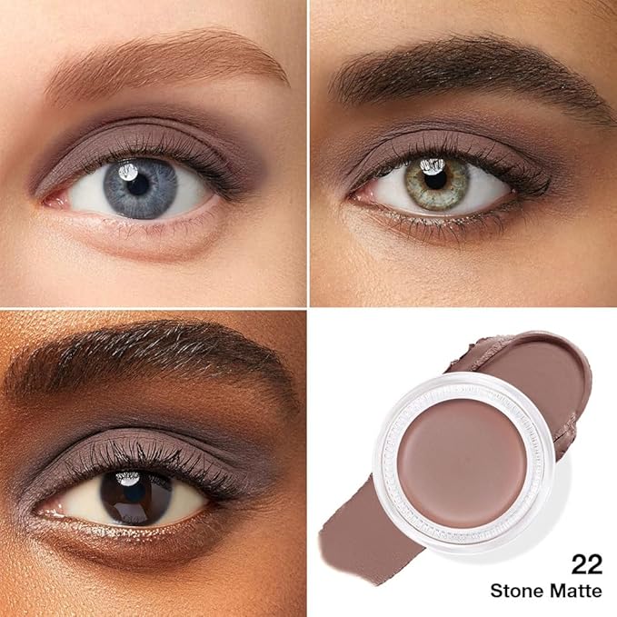 Kaely Single Cream Eyeshadow Pot, Stone Matte Eye Shadow for Older Women High Pigmented Waterproof, Natural Eyeshadow Palette Makeup Brightener, sombras en crema para ojos, Blendable, 22
