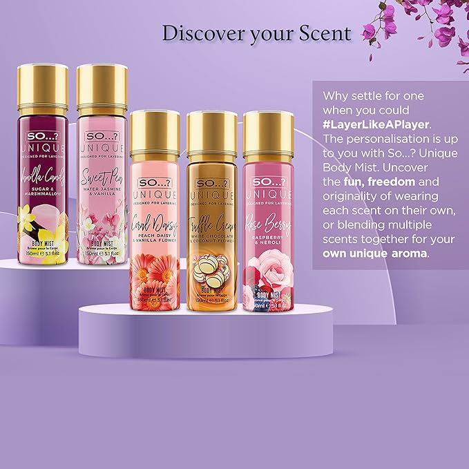 So...? Unique Body Mist - Rose Berry for Women - 5.1 oz Body Mist - Pack of 2