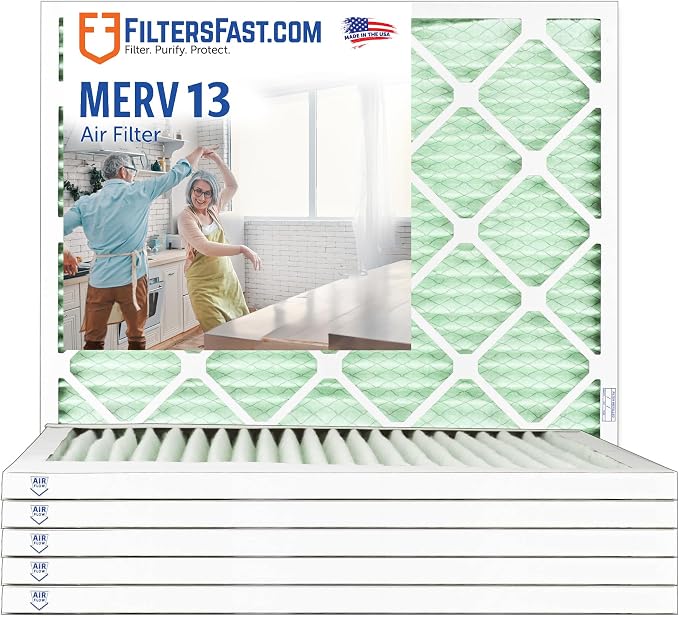 Filters Fast 18x22x1 Air Filter Merv 13, Made in the USA, Actual Size: 17.75" x by FiltersFast