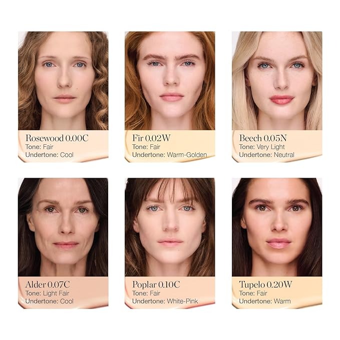 Ogee Complexion Perfecting Under Eye Concealer - Certified Organic Full Coverage Concealer - Buildable Coverage - BEECH 0.05N - Very Light (Neutral Undertones)