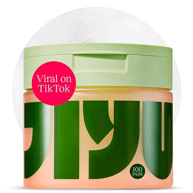 JiYu Toning Polish Pads - Korean Skincare for Dark Spots, Wrinkles & Dull Skin - Hydrating Facial Treatment with Snail Mucin, Niacinamide, Peptides & Centella - 100 Count
