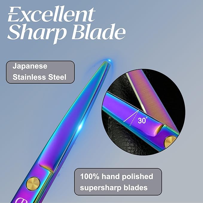 Professional Hair Cutting Shears,6.5 Inch Barber hair Cutting Scissors Sharp Blades Hairdresser Haircut For Women/Men/kids Japanese Stainless Steel
