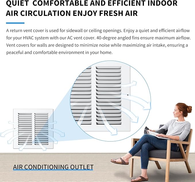 14x20 Return Air Grille, Air Return Vent Cover, Flat Vent Cover, Rejillas De - Image 7