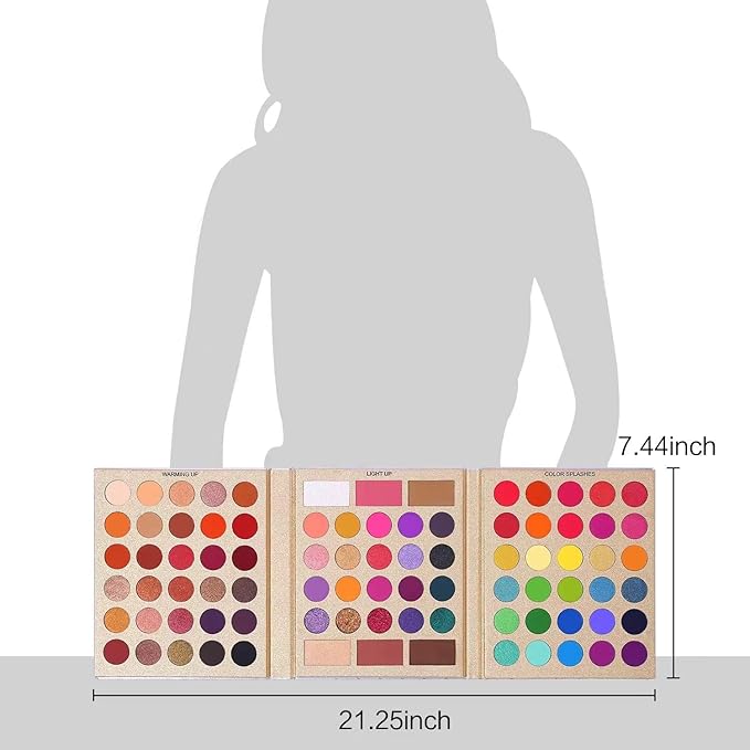 UCANBE Pretty All Set Eyeshadow Palette Holiday Set Pro 86 Colors Makeup Kit Matte Shimmer Eye Shadow Highlighters Contour Blush Powder All In One Valentine's Gift Makeup Pallet
