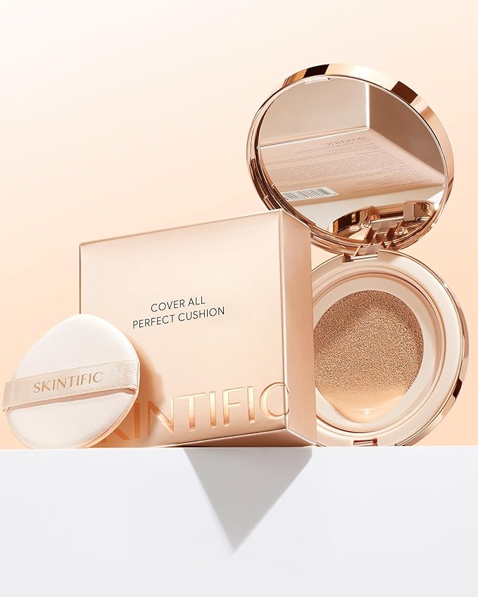 Cushion Foundation | Full coverage, Weightless, Skin fit, Satin Glow Finish, Oil-Control Waterproof Foundation, Sweatproof Flawless BB Cream CC Korean Makeup