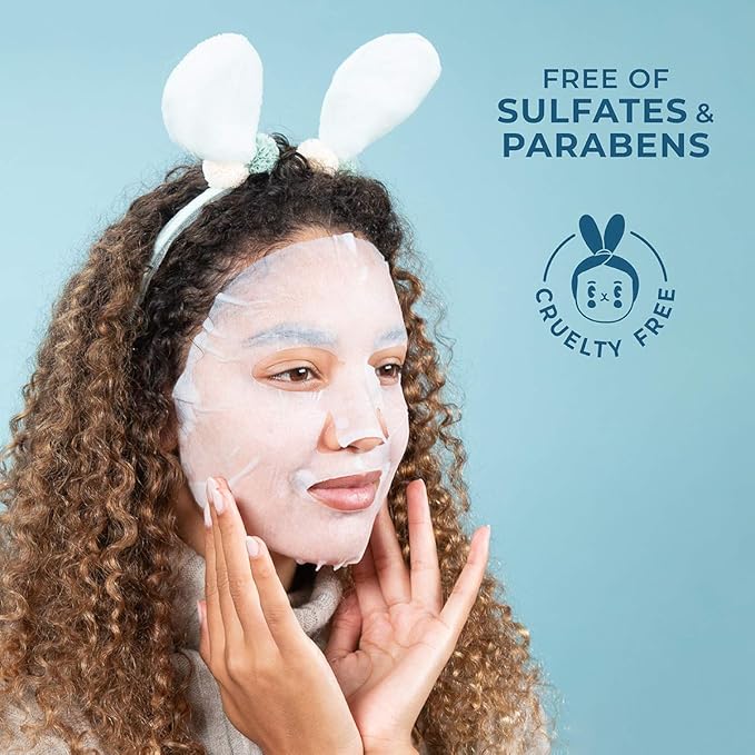 FACETORY K Beauty Face Mask Skin Care - Woah That H2O 2-Step Sheet Mask with Ceramide & Sodium Hyaluronate | Moisturizing, Balancing (5 Pack)
