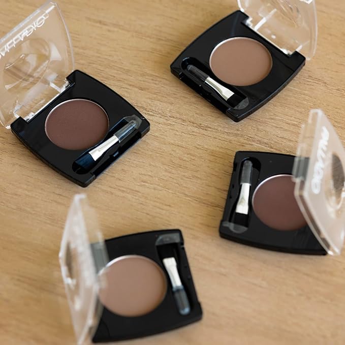 Palladio Brow Powder for Eyebrows, Soft and Natural Eyebrow Powder with Jojoba Oil & Shea Butter, Helps Enhance & Define Brows, Compact Size for Purse or Travel, Includes Applicator Brush, Auburn