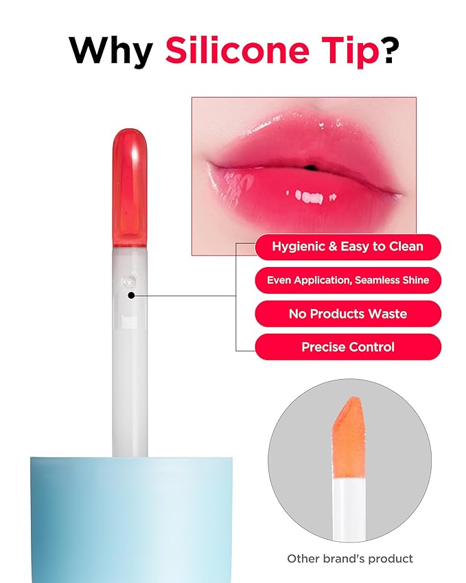TOCOBO Juicy Berry Plumping Lip Oil 07 Plum Jam – Korean Vegan Hydrating Lip Oil with Plant Oils for High Shine Gloss - Non Sticky Formula for All Skin Tones, 0.12 fl.oz.