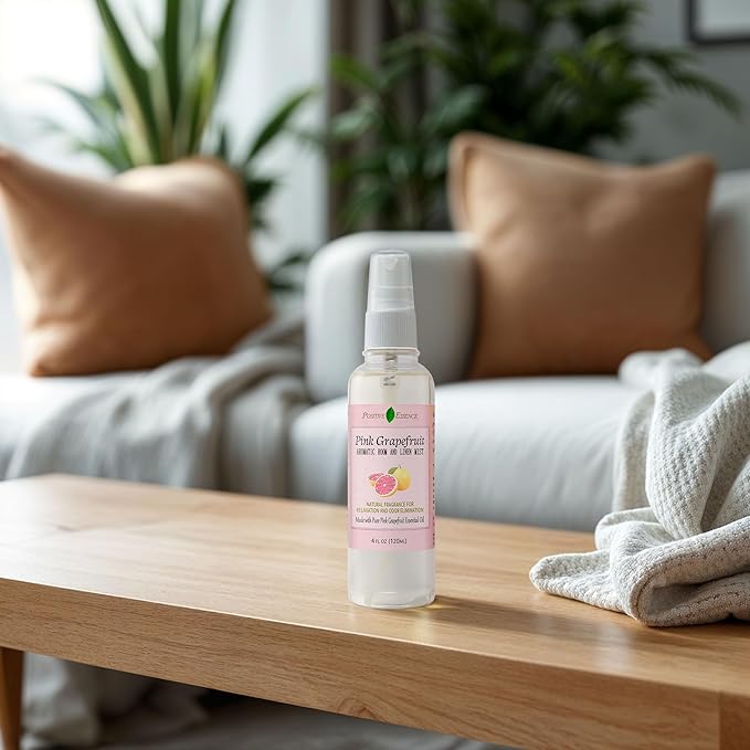 Pink Grapefruit Linen and Room Spray, Natural Air Freshener Made with Pure Pink Grapefruit Essential Oil, Bathroom Freshener, Pillow Spray, or Odor Eliminator