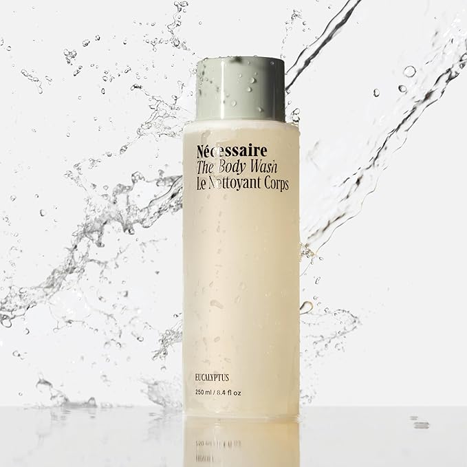 Nécessaire The Body Wash Eucalyptus - Natural Body Wash for Women & Men, Replenishing Shower Gel with Niacinamide, Vitamin C/E + Omega 6/9. Oil-In-Gel Cleanse, 8.4 fl oz.