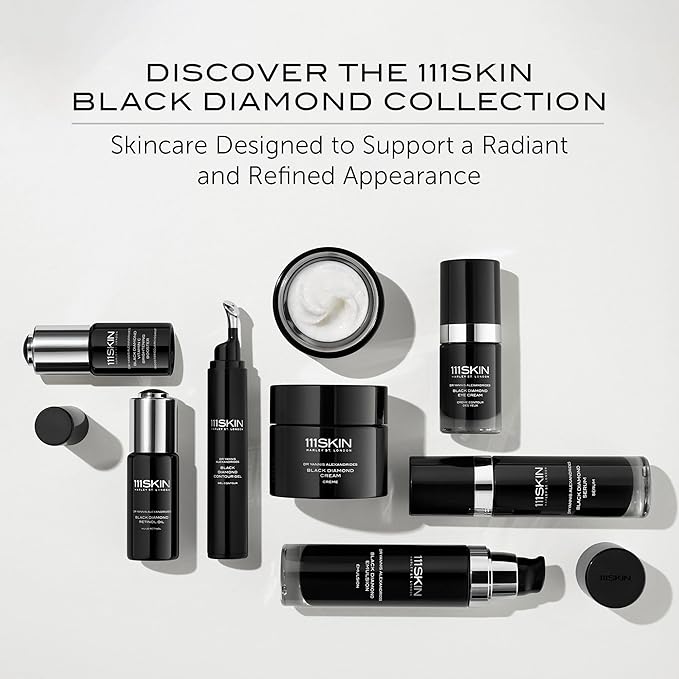 111SKIN Black Diamond Contour Firming Mask, Hydrating Overnight Face Mask with Hyaluronic Acid & Diamond Peptides That Helps Reduce Fine Lines and Wrinkles at Night for All Skin Types, 2.54 fl oz