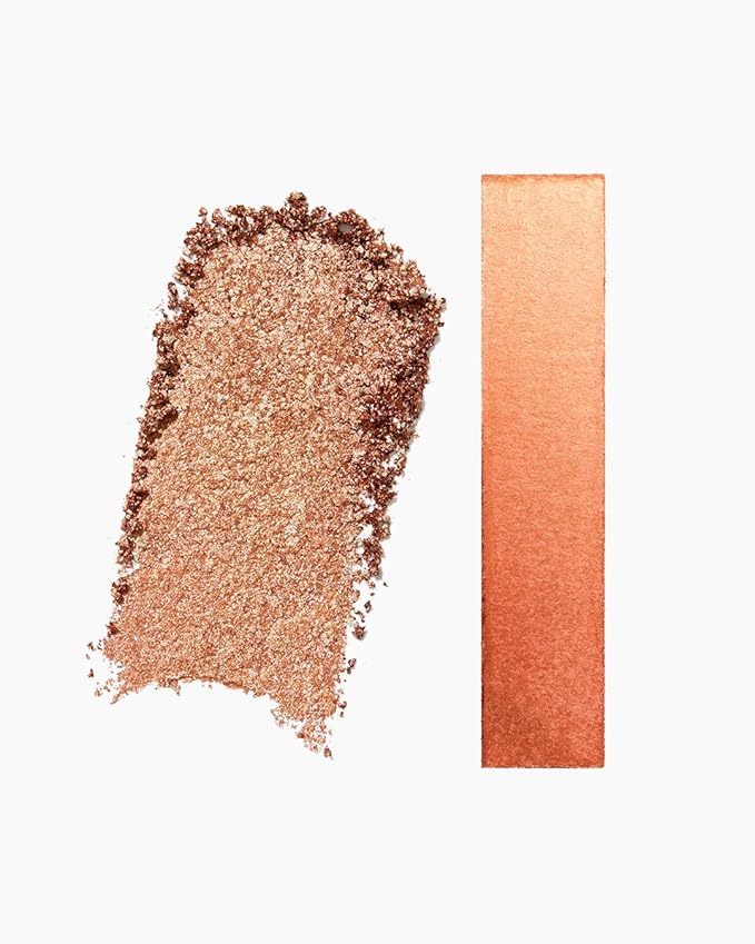 MAKE Beauty Multi-Chromatic Eye Shadow. Metal Reflecting Luminous Foil Finish Creamy, Buildable, Dimensional Long-wear, Crease-proof Powder Eyeshadow, Multichrome Shade - Alloy, Warm Copper