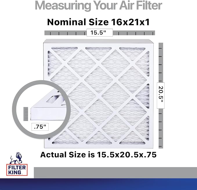 Filter King 16x21x1 Air Filter | 4-PACK | Carbon MERV 8 HVAC Pleated A/C - Image 2