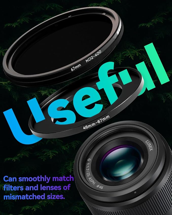40.5-58mm Metal Step-Up Ring Adapter Compatible - Image 9