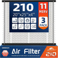 3 Pack 210 Replacement Air Filter, MERV 11, Actual Size: 20.47"x25.6"x3.94" by UNIREACH
