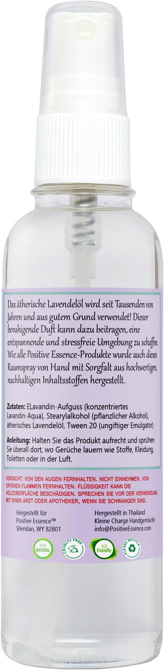 Lavender Linen and Room Spray, Natural Aromatherapy Sleep Spray for Relaxation and Stress Relief, Lavender Essential Oil for Pillows or Bedding, Odor Eliminator