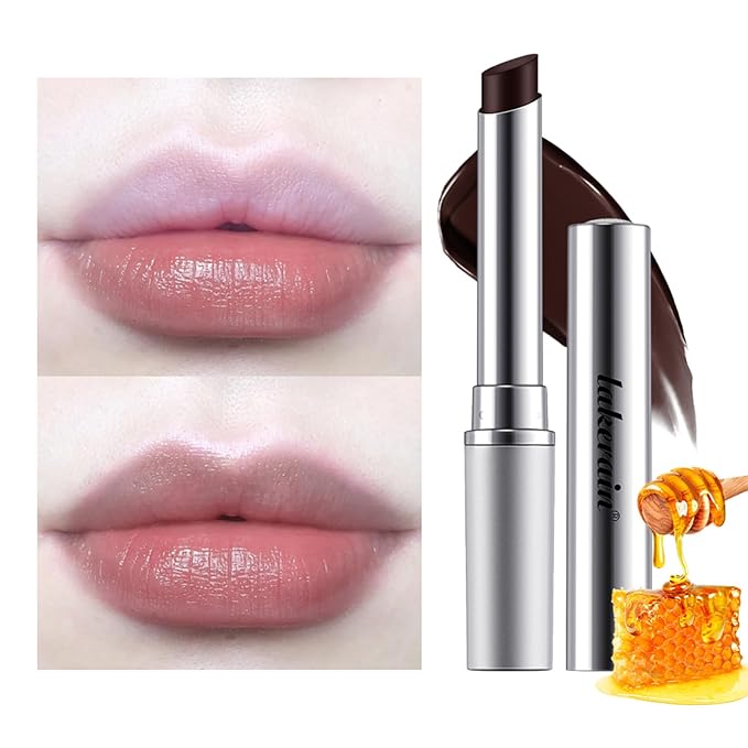 Honey Lipstick Tinted Lip Balm - Sheer Hydrating Lipstick for All Skin Tones - Moisturizing Lip Color, Nourishing Lip Balm with a Hint of Natural Black Cherry Tint