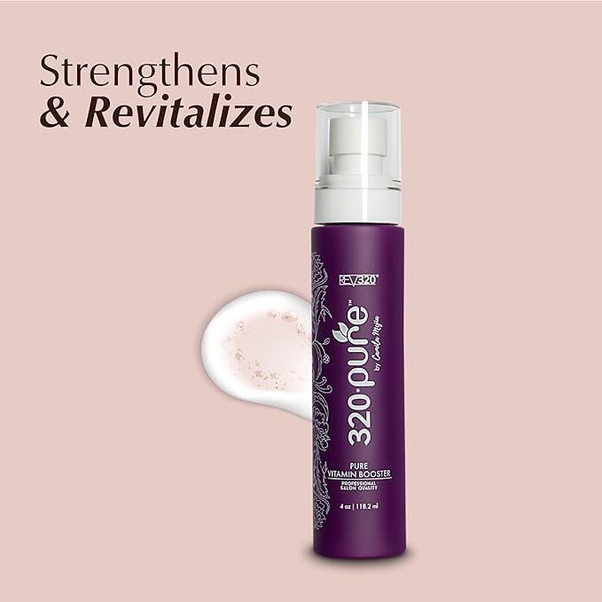320Pure Hair Vitamin Booster 4oz Spray, Strengthens & Stimulates Hair Growth, Enriched with Vitamins from Garlic, Ginseng, Ginkgo Biloba, & Goji Berry, Pure Extracts for a Healthy, Lustrous Look