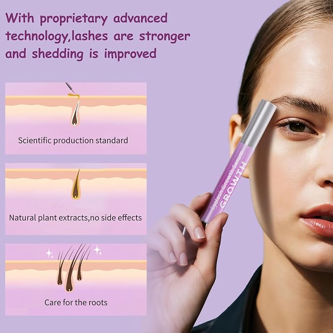 Eyelash Growth Serum with Natural Formula Advanced Lash Enhancing Serum for Longer,Thicker,Fuller Looking Lashes Gentle & Vegan for Eyelash Growth 0.17 Fl Oz (5mL)