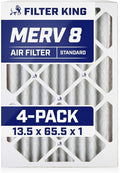 Filter King 13.5x65.5x1 Air Filter | 4-PACK | MERV 8 HVAC Pleated A/C Furnace by FilterKing