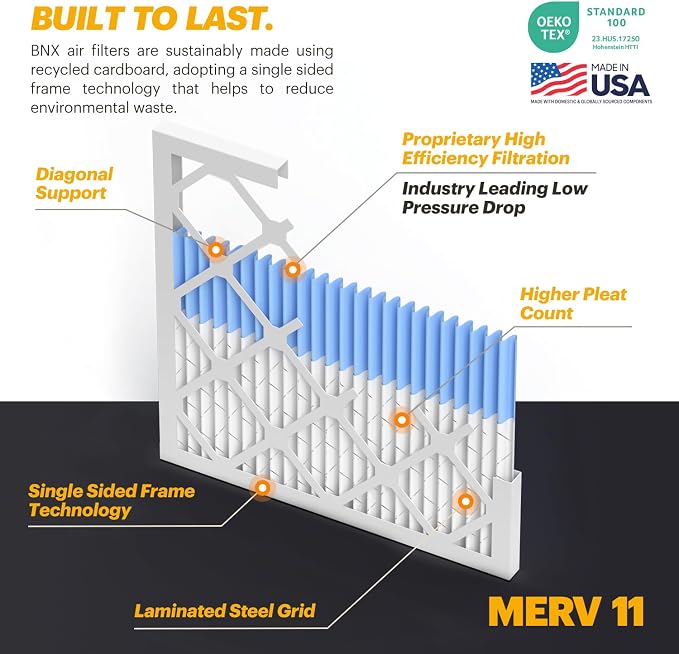 BNX TruFilter 18x24x1 Air Filter MERV 11 - Image 4