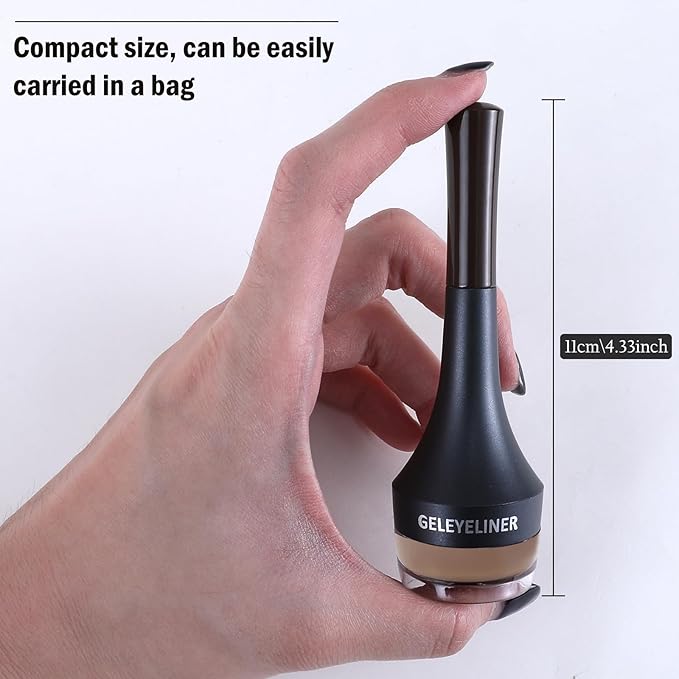 Boobeen Eyeliner Waterproof Gel Eyeliner Smudge-proof Eye Liner Gel Makeup High Pigment Eye Makeup Set Easy to Apply Long-lasting For All Day (Blonde)