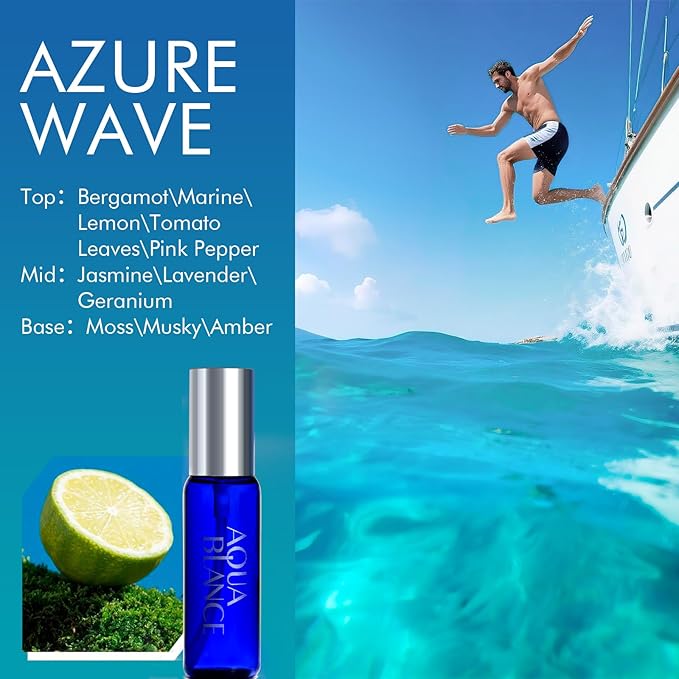 Mens Body Spray, Travel Size Body Spray For Men, long lasting, 3-Pack Set, each 2.1 Fl Oz, Notes of Lemon, Amber, Oud, Leather