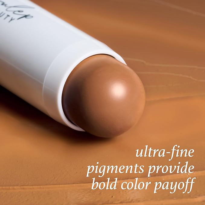 Julep Skip the Brush Cream to Powder Bronzer & Contour Stick - In Paradise Darker skin tones - Long Lasting Blendable and Buildable Color -Multi-Use 2-in-1 Blush and Lip Makeup Stick