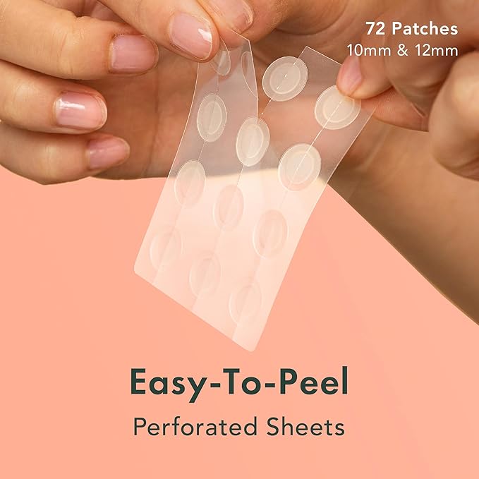 Rael Pimple Patches, Miracle Invisible Spot Cover - Hydrocolloid Acne Pimple Patch, Absorbs Zits & Blemish, Korean Skin Care, 2 Sizes (72 Count)