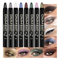 evpct 8Pcs Cream Eyeshadow Stick Set for Women, Black White Lavender Purple Matte Blue Chocolate Emrald Green Grey Shimmer, Silky Matte Shimmer Eyeshadow Applicator Sticks Eye Makeup sombras para ojos