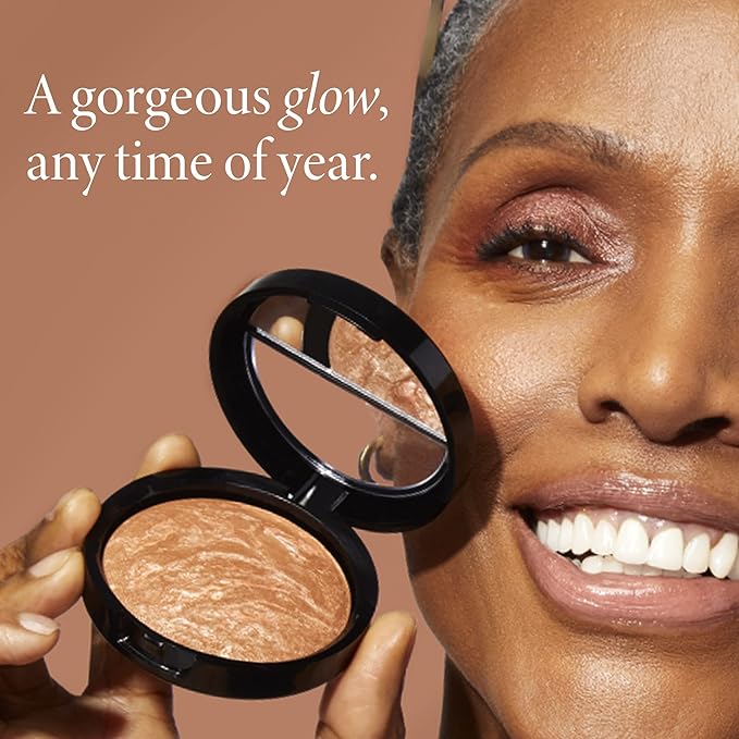 LAURA GELLER NEW YORK Bronze-n-Brighten Multipurpose Bronzer, Medium + Classic Bronzer Brush