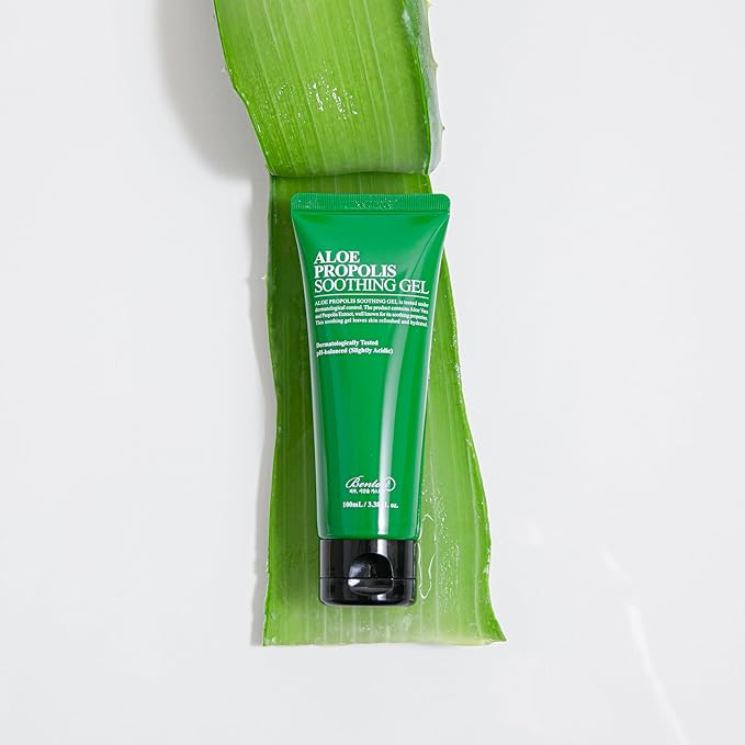 BENTON Aloe Propolis Soothing Gel 3.38 fl oz | Aloe Vera Gel for Sunburn Relief | Aloe Vera Gel for Travel Size | Aloe Vera Gel Moisturizer for Face | Aloe Gel for Face After Sun | Organic Aloe Vera