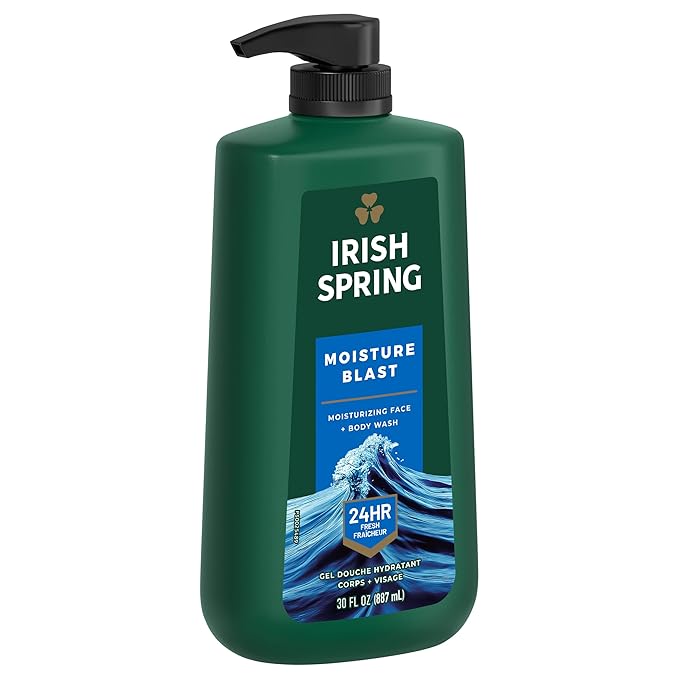 Irish Spring Moisture Blast Body Wash, 30 Oz Pump (Pack of 4)