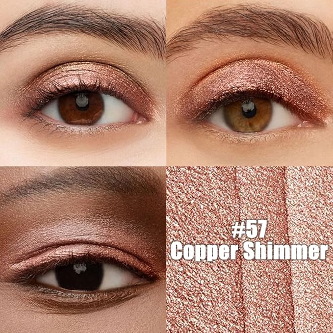 Copper Shimmer Cream Eye Shadow Stick Makeup for Women, Copper Shimmer Eyeliner Pencil Eyeshadow Brightener Stick for Eyes, Waterproof Eyeshadow Applicator Blendable, sombras para ojos 57#